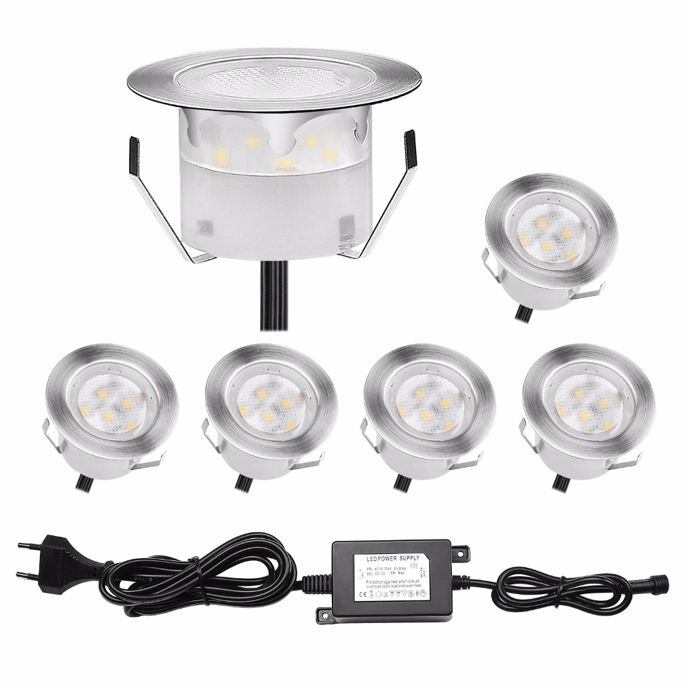 Outdoor Lighting Kits Low Voltage - QACA 6 Pack LED Deck Lights