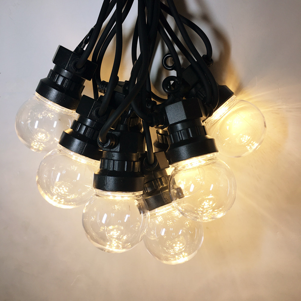 Outdoor Lighting Globes - Outdoor Globe LED Clear Ball String
