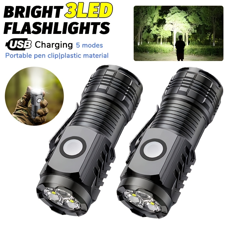 Outdoor Lighting Beacon - Portable Mini LED Handheld Flashlight Powerful