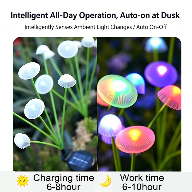 Solar Jellyfish Mushroom Light - Outdoor Lighting Jellyfish review and price