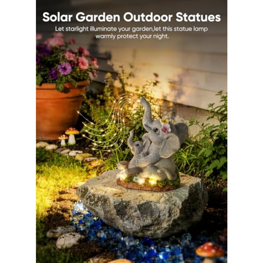 Solar-Elephant-Garden-Decor-St - Outdoor Lighting Patio review and price