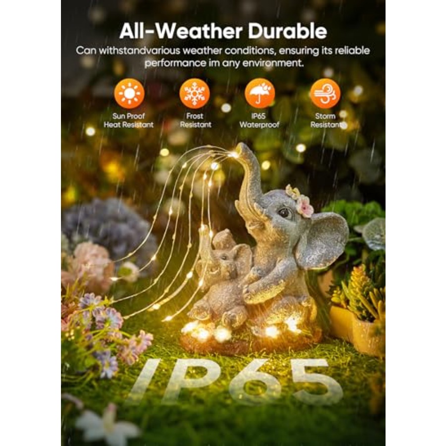 Solar-Elephant-Garden-Decor-St - Outdoor Lighting Patio review and price