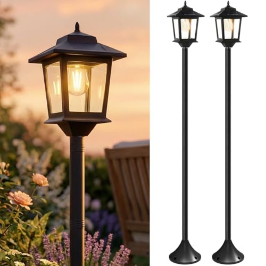 Outdoor Solar Post Lights, 2-P - Outdoor Lighting Patio review and price