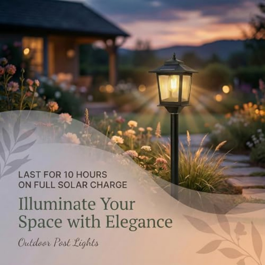 Outdoor Solar Post Lights, 2-P - Outdoor Lighting Patio review and price
