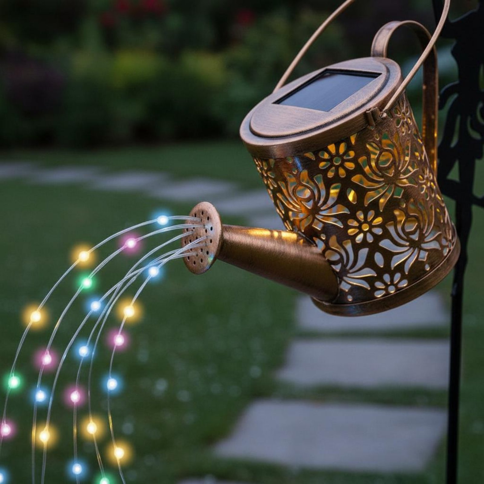 Solar Fairy Watering Can Light - Outdoor Lighting Patio review and price