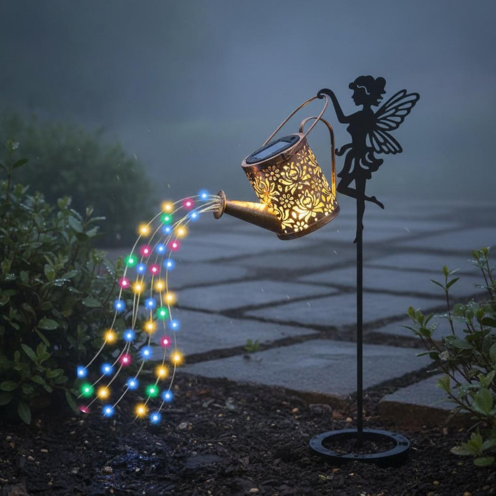Solar Fairy Watering Can Light - Outdoor Lighting Patio review and price