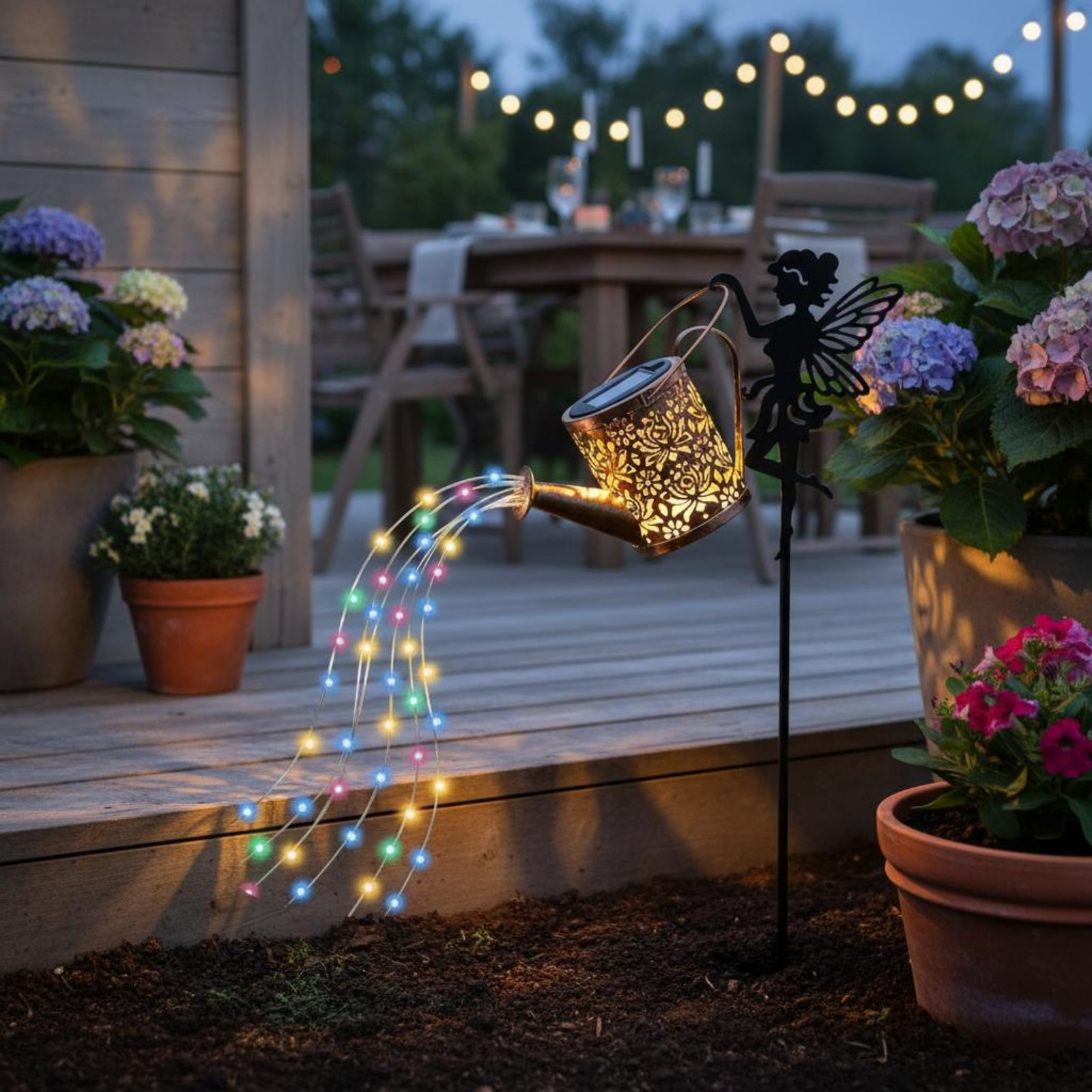 Solar Fairy Watering Can Light - Outdoor Lighting Patio review and price