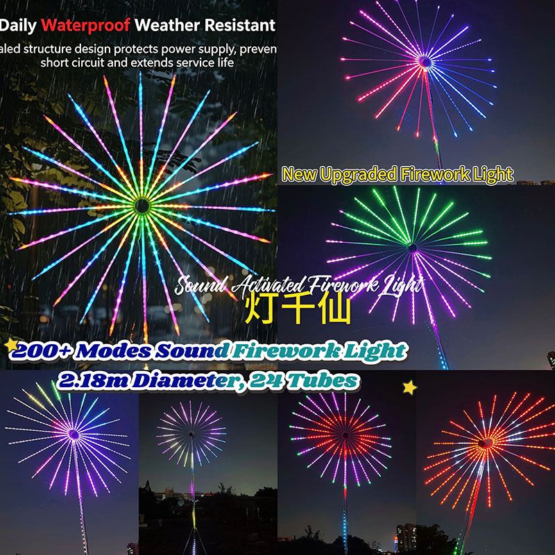 Sound Activated Firework Light - Outdoor Lighting Year Round review and price