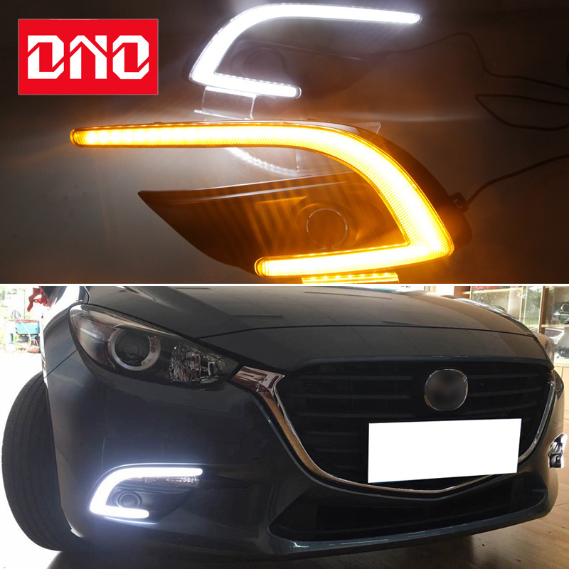 Car LED DRL 12V Daylights For  - Outdoor Lighting Yellow review and price
