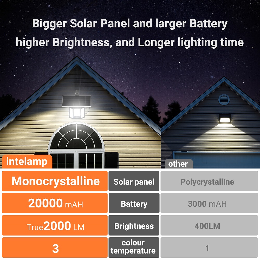 intelamp Solar Flood Lights 20 - Dusk To Dawn Bulb review and price