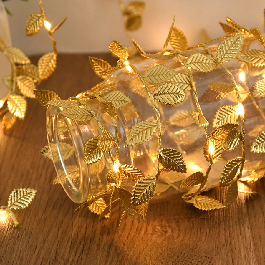 Golden Leaf Rattan Copper Wire - Outdoor Lighting No Wiring review and price