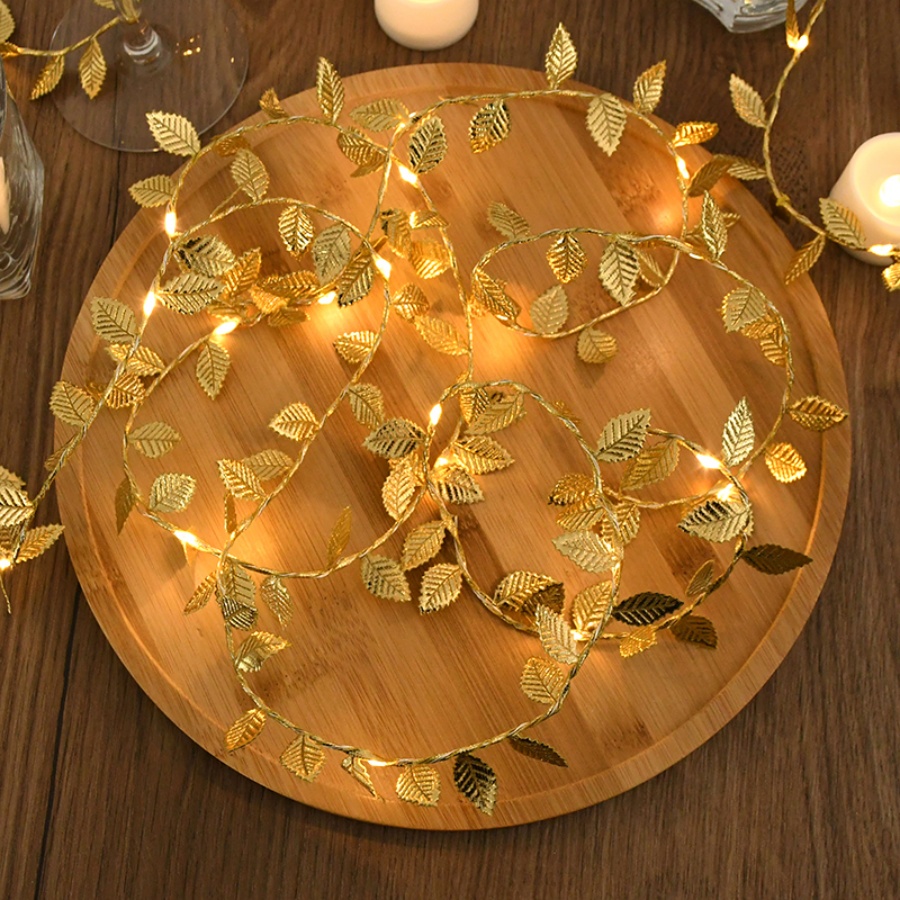 Golden Leaf Rattan Copper Wire - Outdoor Lighting No Wiring review and price