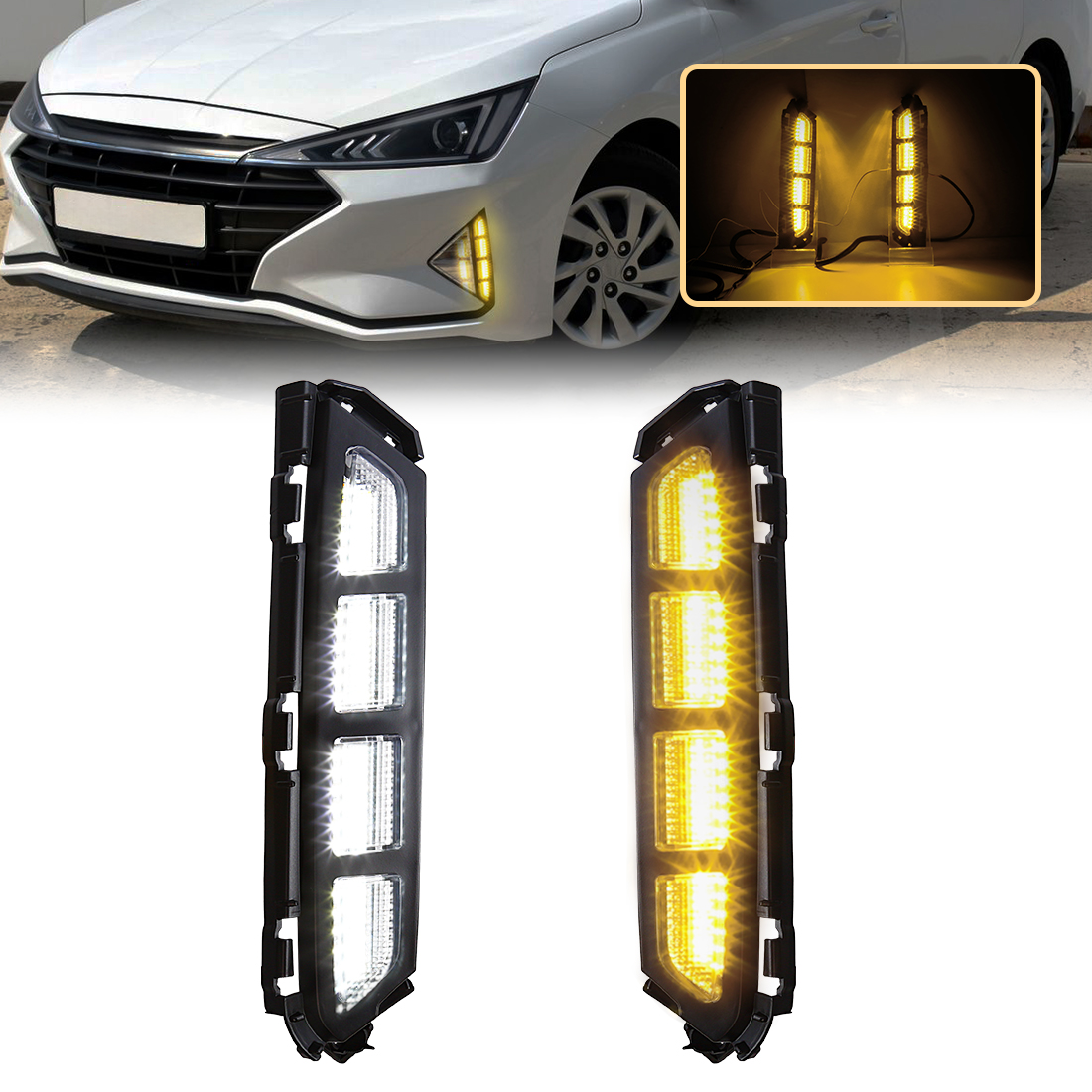2Pcs LED Fog Lamp For Hyundai  - Outdoor Lighting Yellow review and price