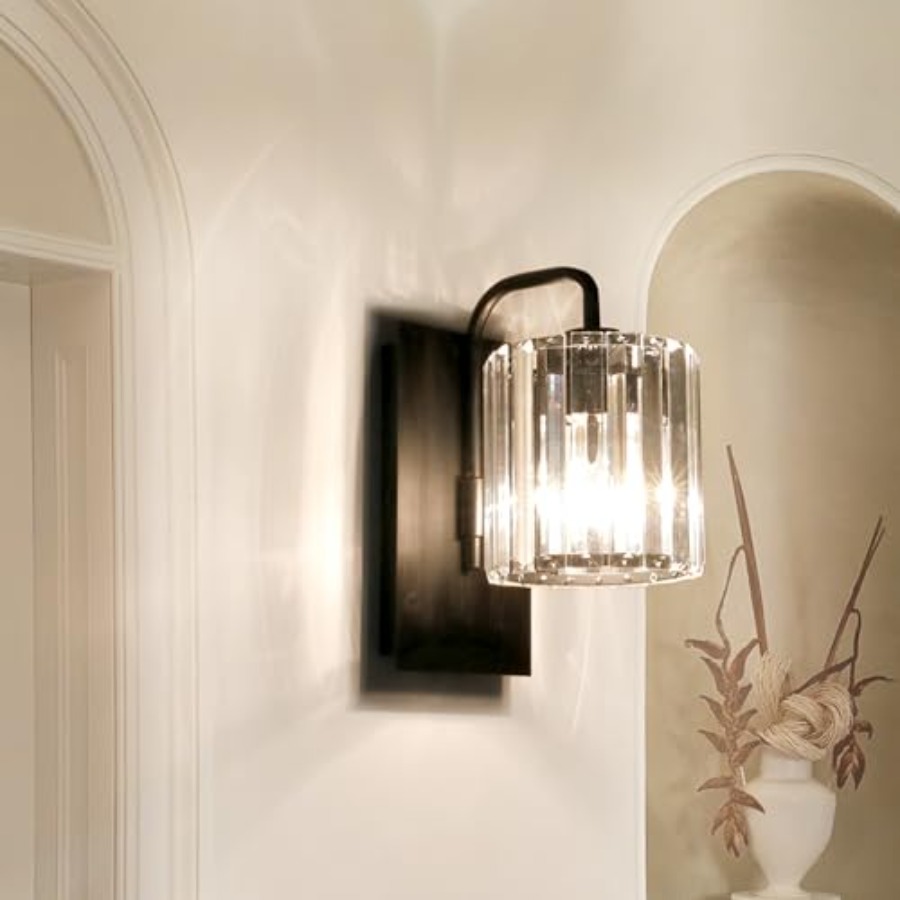 Crystal Wall Sconces, Black Sc - Solar Wall Sconce review and price