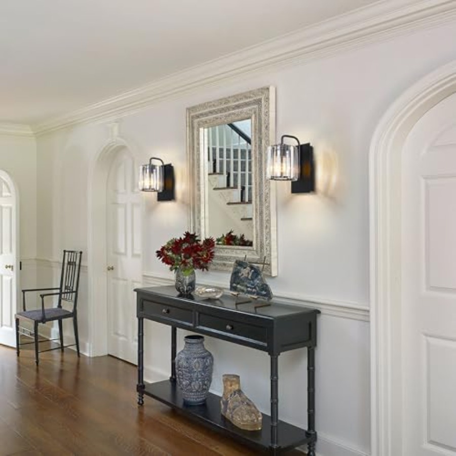 Crystal Wall Sconces, Black Sc - Solar Wall Sconce review and price