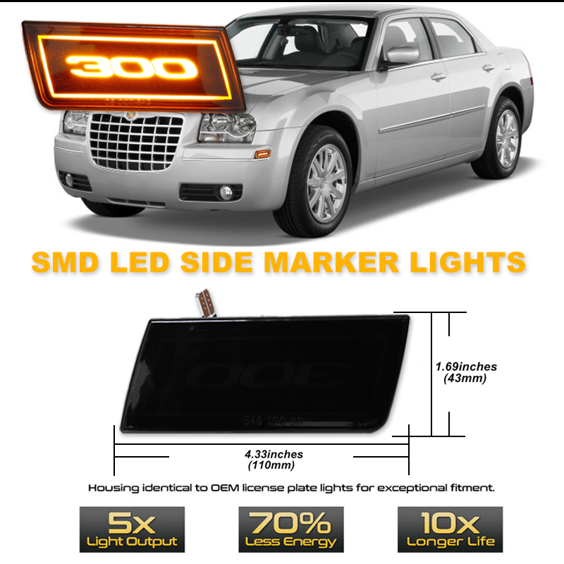 2PCS LED Side Marker Light Amb - Outdoor Lighting Yellow review and price