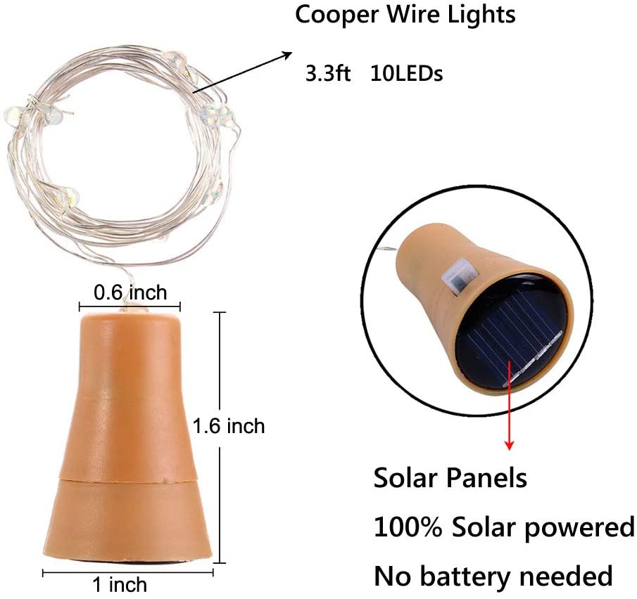 Solar Wine Bottle Led String F - Outdoor Lighting No Wiring review and price