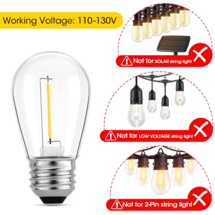 36 Pack S14 LED Bulbs for Outd - Outdoor Lighting Patio review and price