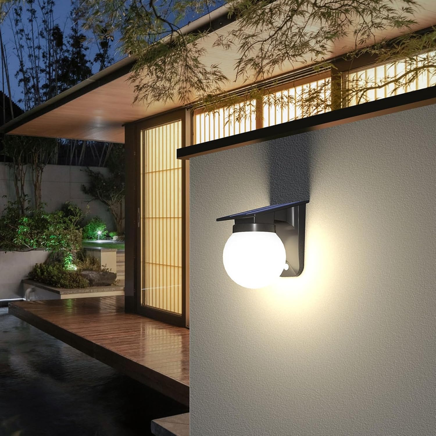 Solar Sphere Wall Lights Outdo - Solar Wall Sconce review and price