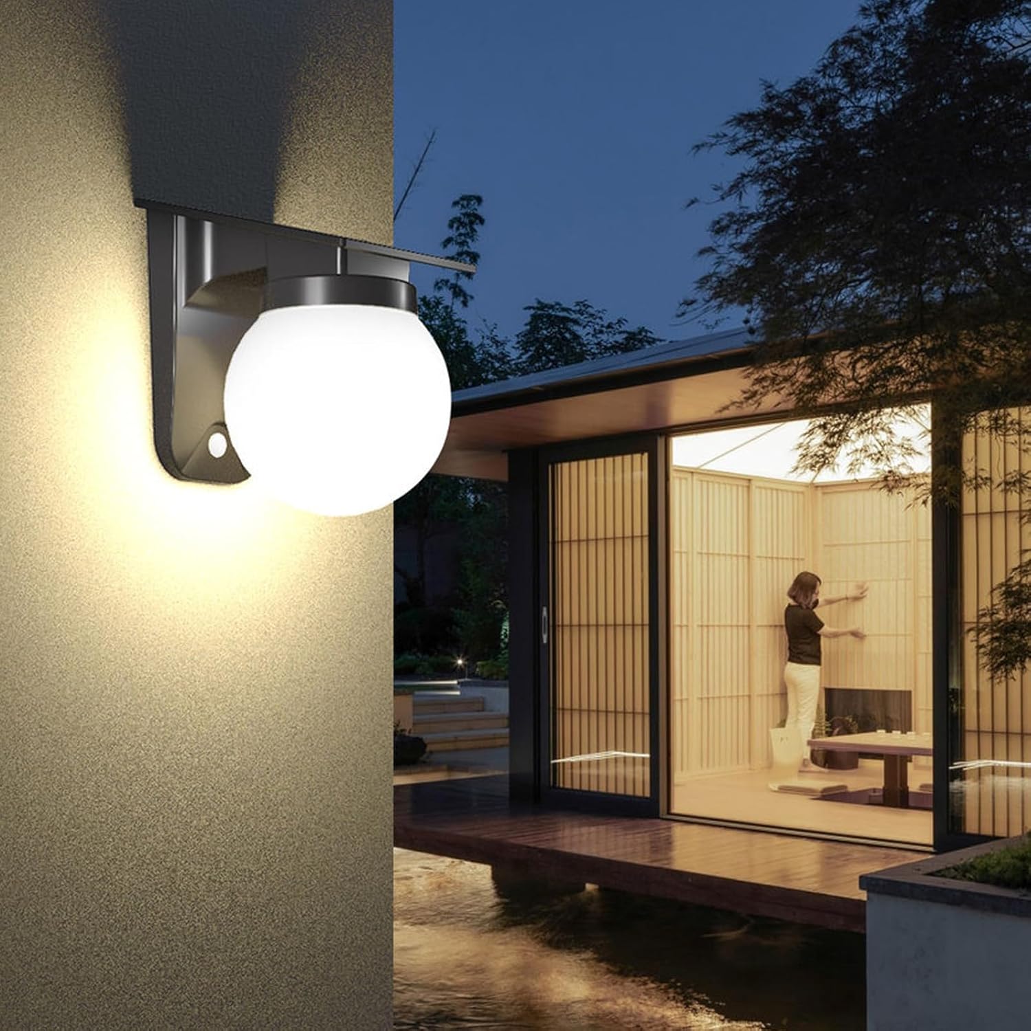 Solar Sphere Wall Lights Outdo - Solar Wall Sconce review and price