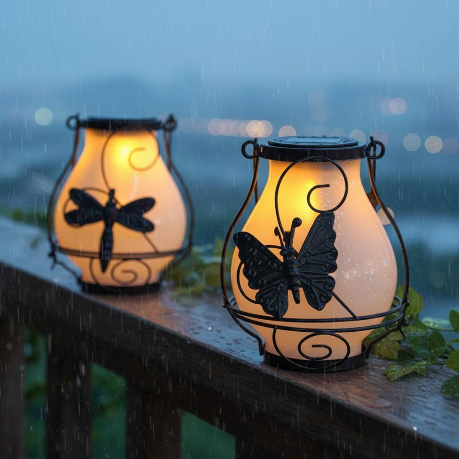 Solar Butterfly Lantern Waterp - Outdoor Lighting Patio review and price