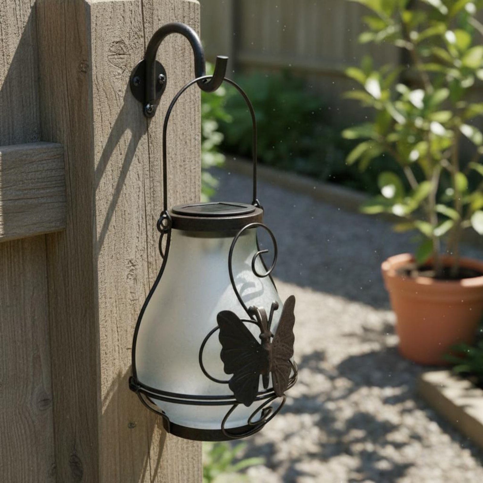 Solar Butterfly Lantern Waterp - Outdoor Lighting Patio review and price