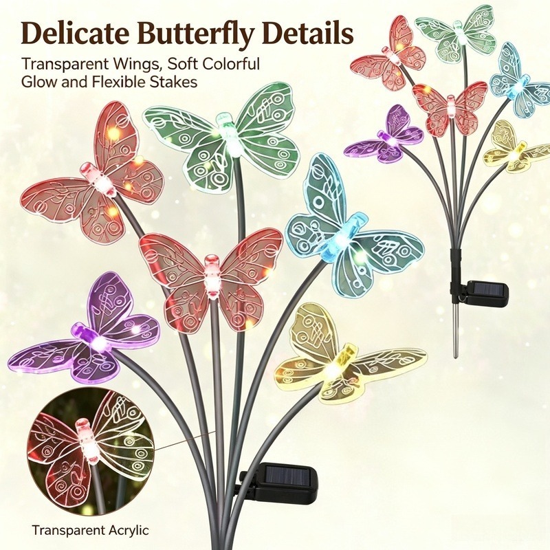 Solar Powered Butterfly Lights - Outdoor Lighting Patio review and price