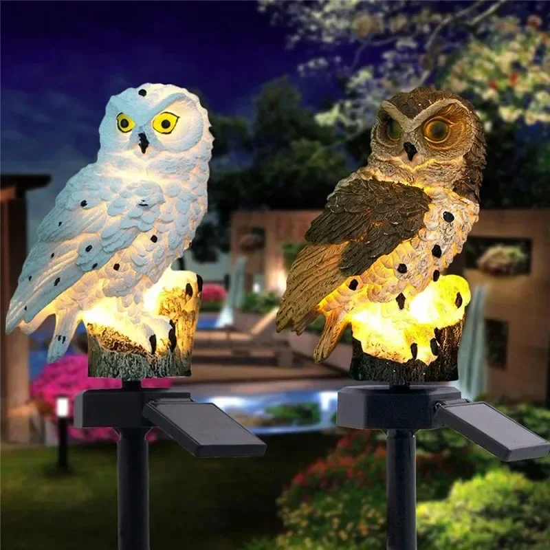 Solar Owl Statue Garden Light  - Outdoor Lighting Patio review and price