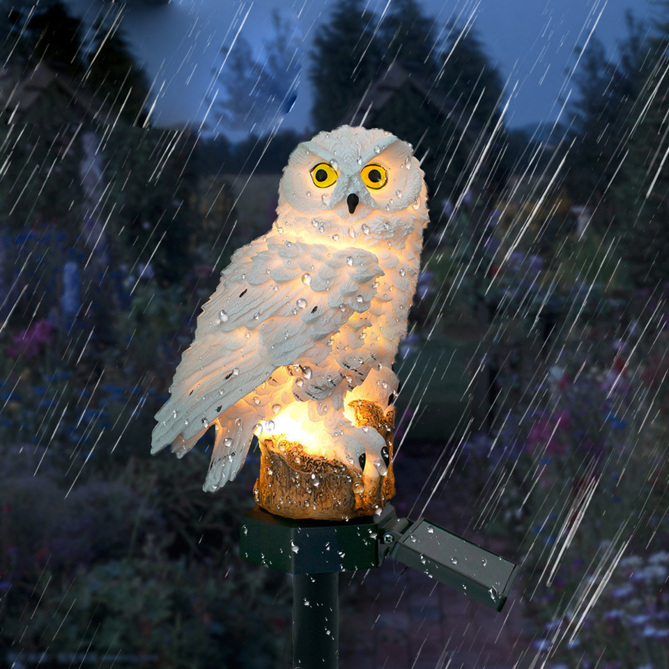 Solar Owl Statue Garden Light  - Outdoor Lighting Patio review and price