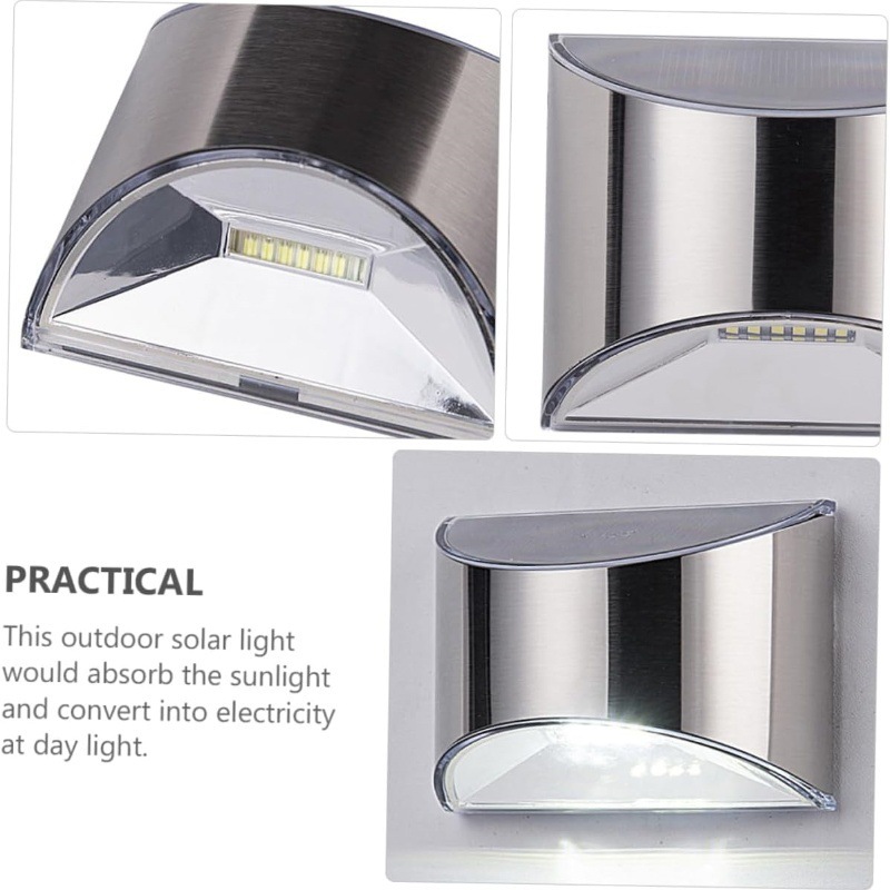 2Pcs Solar Garden Light Stainl - Solar Wall Sconce review and price