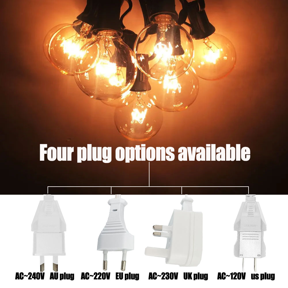 Vintage G40 Clear Bulb String  - Outdoor Lighting Globes review and price