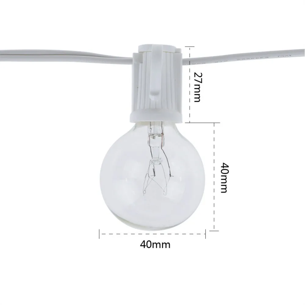 Vintage G40 Clear Bulb String  - Outdoor Lighting Globes review and price