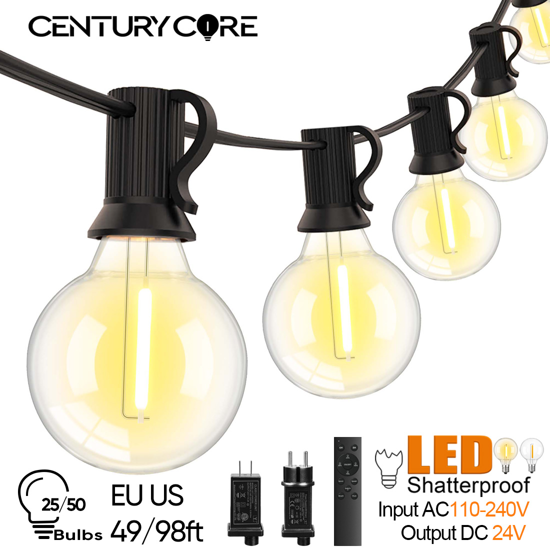 15M 30M Led G40 String Light 2 - Outdoor Lighting Year Round review and price