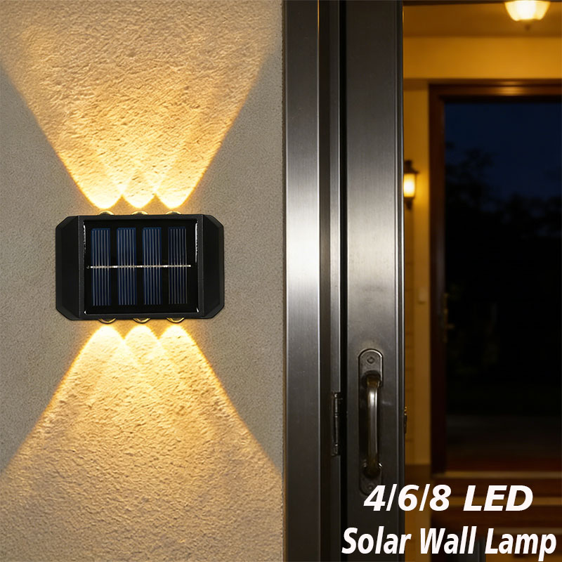 4/6/8 LED Solar Outdoor Light  - Solar Wall Sconce review and price