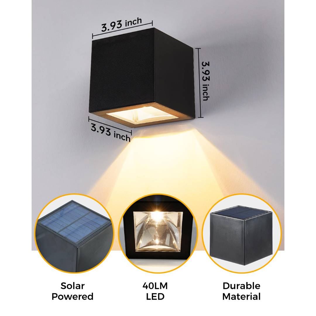 Outdoor Solar Wall Light Squar - Solar Wall Sconce review and price
