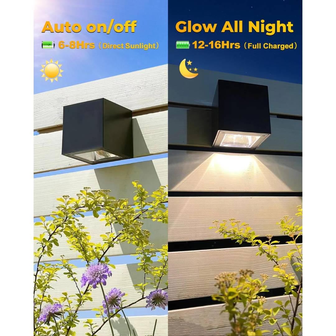Outdoor Solar Wall Light Squar - Solar Wall Sconce review and price