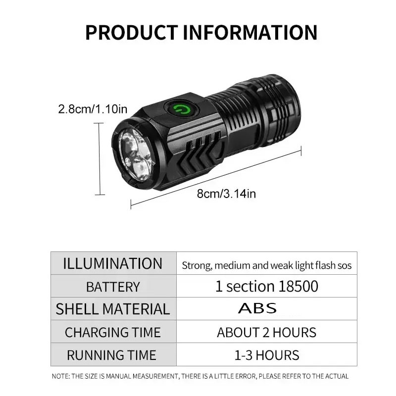 Mini 3LED Flashlight With Pen  - Outdoor Lighting Beacon review and price