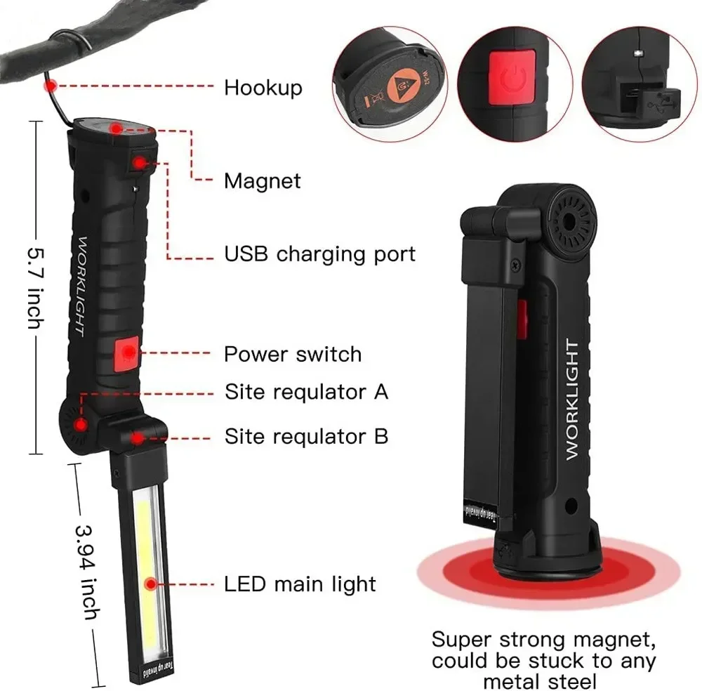 LED COB Flashlight USB Recharg - Outdoor Lighting Beacon review and price