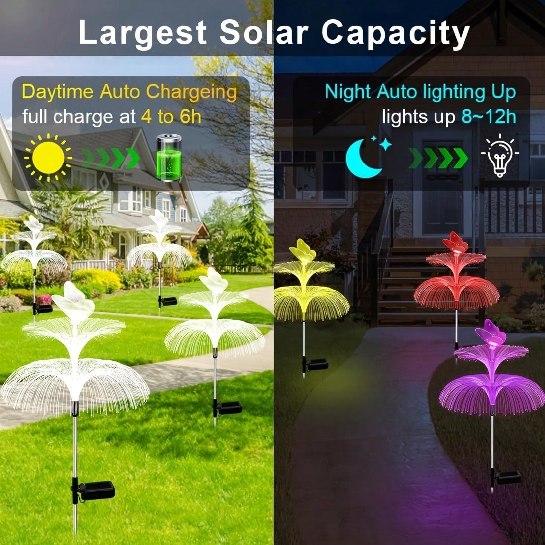 2pcs Solar Powered Jellyfish G - Outdoor Lighting Jellyfish review and price