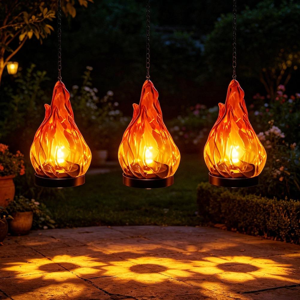 Solar Flame Hanging Lantern Li - Outdoor Lighting Patio review and price