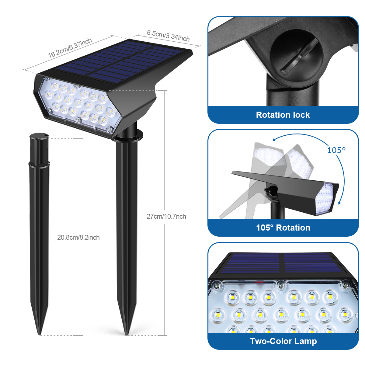 Solar Rechargeable LED Lawn Li - Dusk To Dawn Bulb review and price