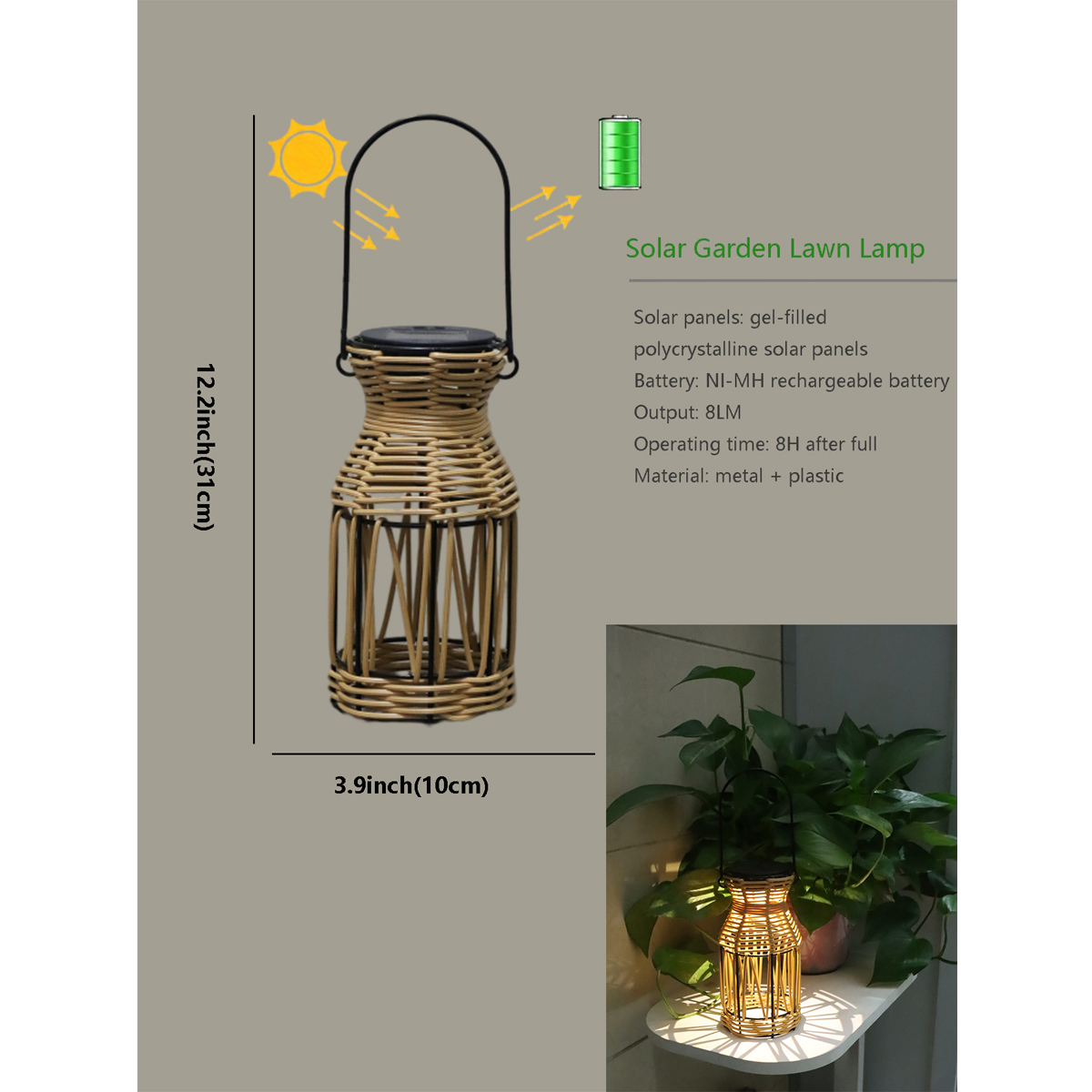 Hand-woven Rattan Solar Lights - Outdoor Lighting Globes review and price